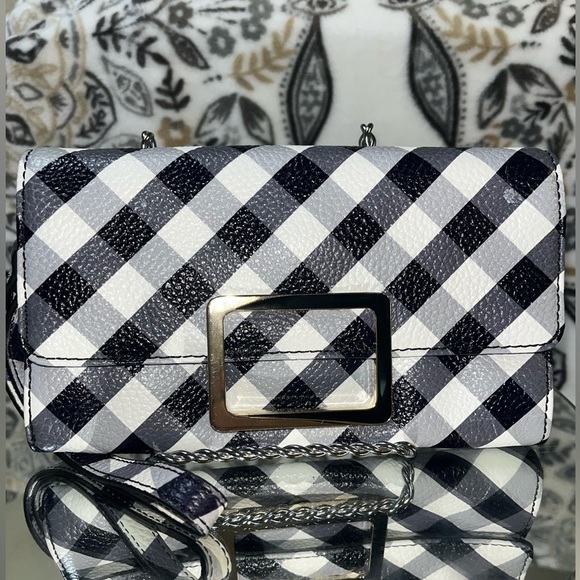 Talbots Women’s Gingham Leather Wristlet Wallet - Picture 5 of 15